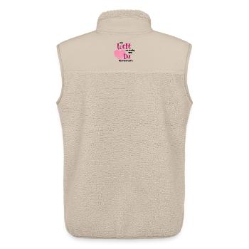 The world is beautiful – declaration of love - Unisex Sherpa Gilet by Stanley/Stella - beige - Back - AI Model Male 178 light (178cm)