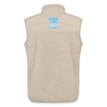 Schwimmen Wassersport Schwimmer Geschenke - Unisex Sherpaweste von Stanley/Stella - Beige - Hinten - AI Model Male 178 light (178cm)