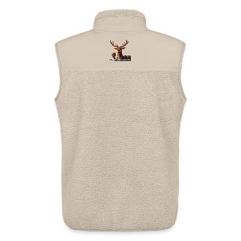 Reindeer with mulled wine Merry Christmas - Unisex Sherpa Gilet by Stanley/Stella - beige - Back - AI Model Male 178 light (178cm)