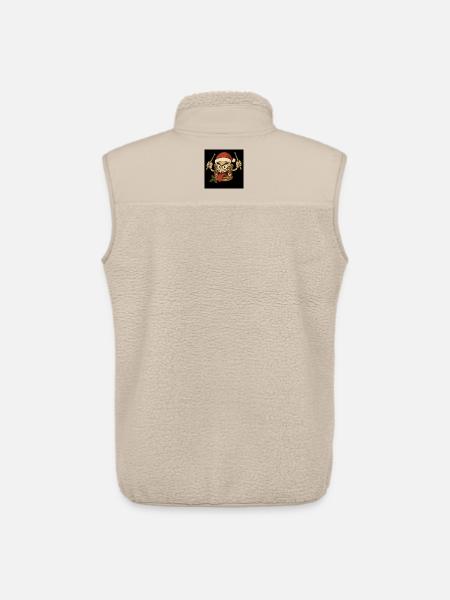 Christmas drum with a cheeky face - Unisex Sherpa Gilet by Stanley/Stella - beige