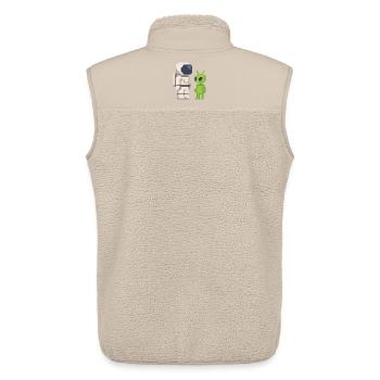 Pixel Astronaut trifft Alien - Unisex Sherpaweste von Stanley/Stella - Beige - Hinten - AI Model Male 178 light (178cm)