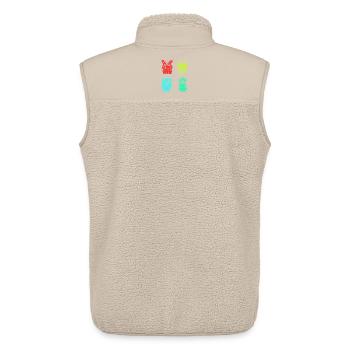 Santa Claus Christmas Time Christmas - Unisex Sherpa Gilet by Stanley/Stella - beige - Back - AI Model Male 178 light (178cm)
