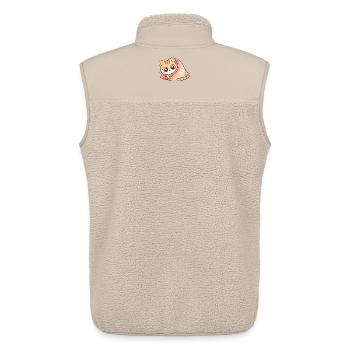 Cute Wrapped Covered Kitten - Unisex Sherpa Gilet by Stanley/Stella - beige - Back - AI Model Male 178 light (178cm)