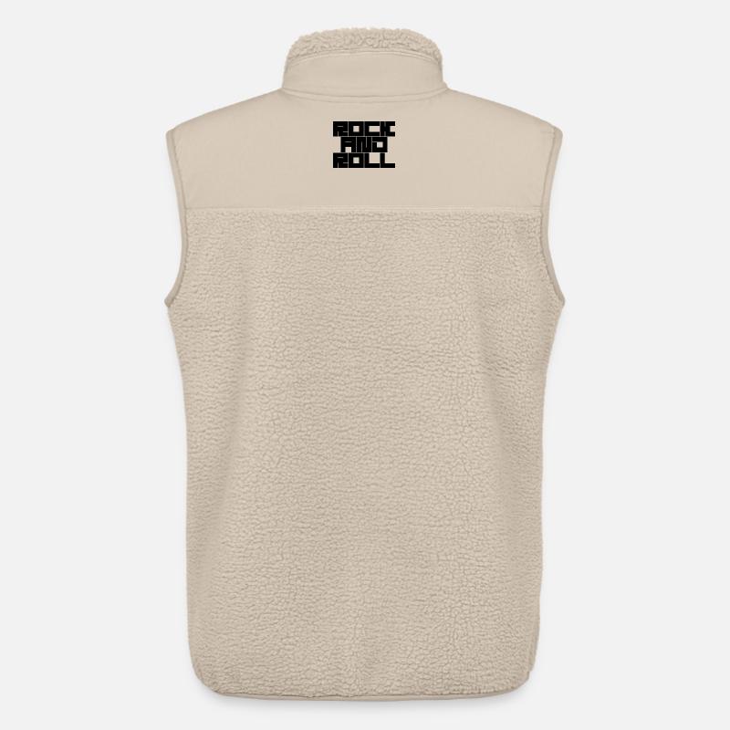 Rock'n'Roll Typografie Design - Unisex Sherpaweste von Stanley/Stella - Beige