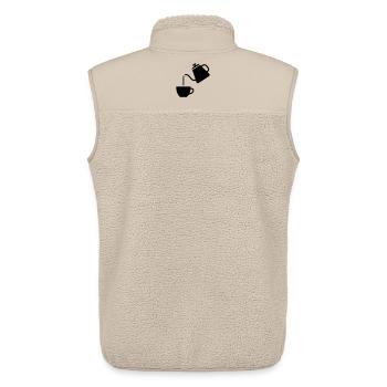 Pour Over Kaffee Kanne Minimalistisch - Unisex Sherpaweste von Stanley/Stella - Beige - Hinten - AI Model Male 178 light (178cm)