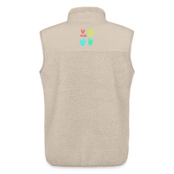 Weihnachtsmann Glühwein Weihnachten - Unisex Sherpaweste von Stanley/Stella - Beige - Hinten - AI Model Male 178 light (178cm)