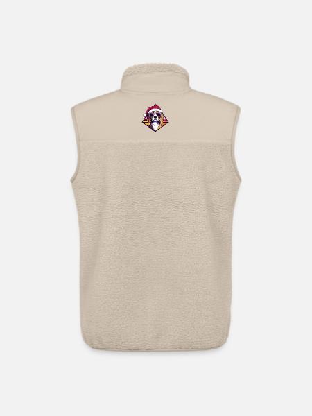 Dog in Santa Style Cool - Unisex Sherpa Gilet by Stanley/Stella - beige