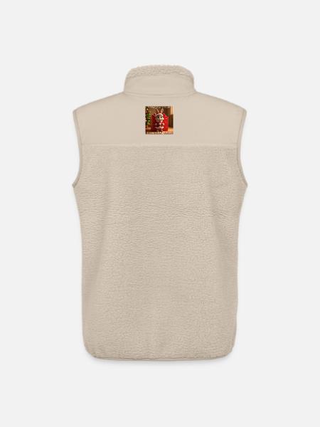 Christmas bunny in Santa outfit - Unisex Sherpa Gilet by Stanley/Stella - beige