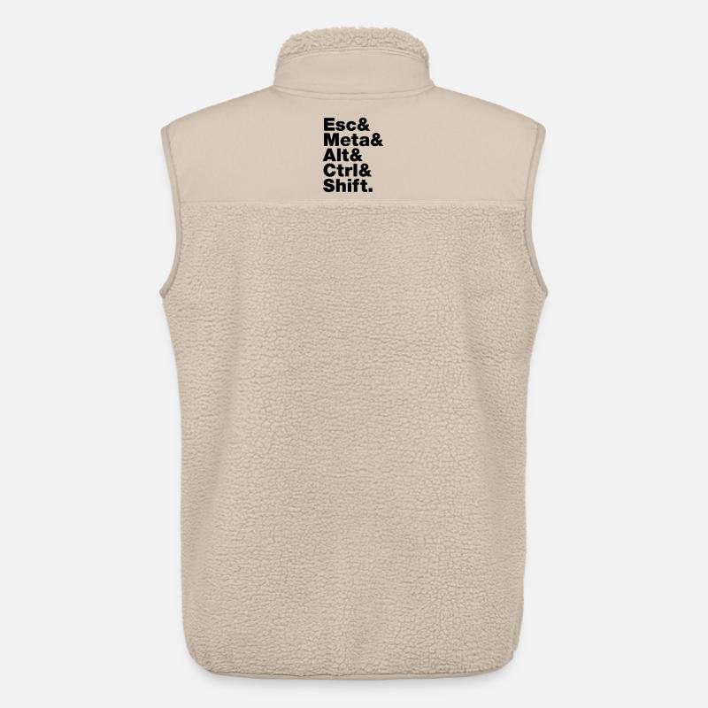 Esc & Meta & Alt & Ctrl & Shift - Veste sans manches sherpa unisexe Stanley/Stella - beige