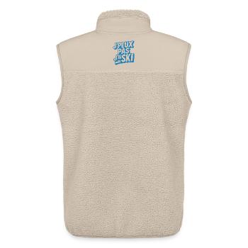 Skifahren | Skifahrer | Berg - Unisex Sherpaweste von Stanley/Stella - Beige - Hinten - AI Model Male 178 light (178cm)