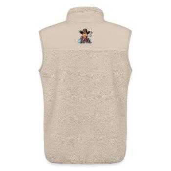 Cowboy mit Zigarre - Unisex Sherpaweste von Stanley/Stella - Beige - Hinten - AI Model Male 178 light (178cm)