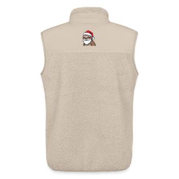 Lustiges müdes Faultier Xmas Motiv - Unisex Sherpaweste von Stanley/Stella - Beige - Hinten - AI Model Male 178 light (178cm)