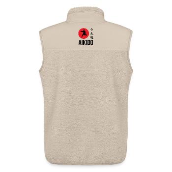 Aikido – Kampfsport – Aikido - Unisex Sherpaweste von Stanley/Stella - Beige - Hinten - AI Model Male 178 light (178cm)