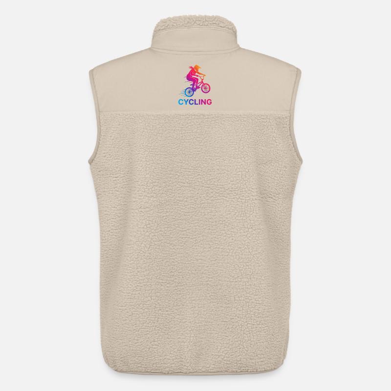 Gradient Cyclist Silhouette - Unisex Sherpaweste von Stanley/Stella - Beige