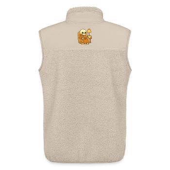 Lesendes Skelett – Cozy Reading - Unisex Sherpaweste von Stanley/Stella - Beige - Hinten - AI Model Male 178 light (178cm)