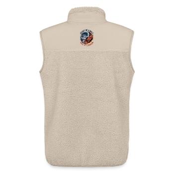 Herz des Wolfes, Seele des Drachen - Unisex Sherpaweste von Stanley/Stella - Beige - Hinten - AI Model Male 178 light (178cm)