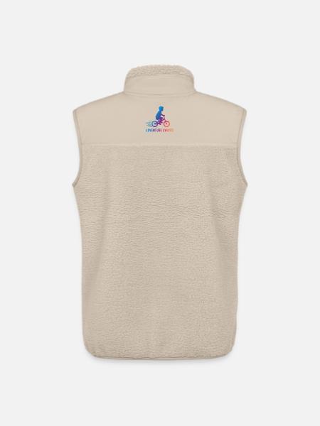 Bike Adventure Awaits Kid Bicycle - Unisex Sherpa Gilet by Stanley/Stella - beige