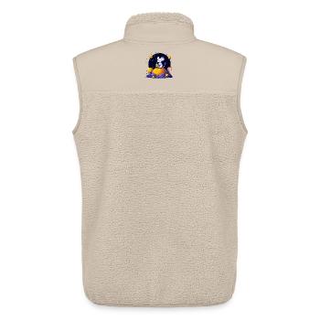 Space Mouse avec du bubble tea - Veste sans manches sherpa unisexe Stanley/Stella - beige - Dos - AI Model Male 178 light (178cm)