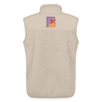 60 Jahre LIMITED EDITION 1966 60. Geburtstag - Unisex Sherpaweste von Stanley/Stella - Beige - Hinten - AI Model Male 178 light (178cm)