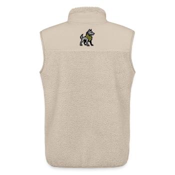 Wolf Wikinger - Unisex Sherpaweste von Stanley/Stella - Beige - Hinten - AI Model Male 178 light (178cm)
