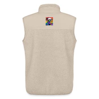 Bergziege Weihnachten Porträt - Unisex Sherpaweste von Stanley/Stella - Beige - Hinten - AI Model Male 178 light (178cm)