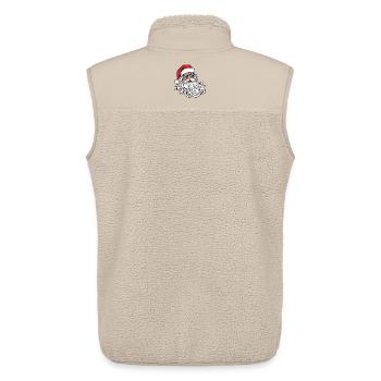Cool Santa Comic Head with Sunglasses - Unisex Sherpa Gilet by Stanley/Stella - beige - Back - AI Model Male 178 light (178cm)