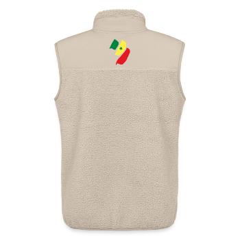 Senegal Flagge - Unisex Sherpaweste von Stanley/Stella - Beige - Hinten - AI Model Male 178 light (178cm)