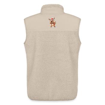 Lustiges dabbing Rentier Weihnachten - Unisex Sherpaweste von Stanley/Stella - Beige - Hinten - AI Model Male 178 light (178cm)