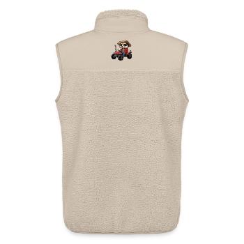 Meerkat Tractor Farmer - Unisex Sherpa Gilet by Stanley/Stella - beige - Back - AI Model Male 178 light (178cm)