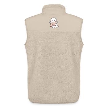 Sweet Ghost with Pastel Spring Scarf - Unisex Sherpa Gilet by Stanley/Stella - beige - Back - AI Model Male 178 light (178cm)