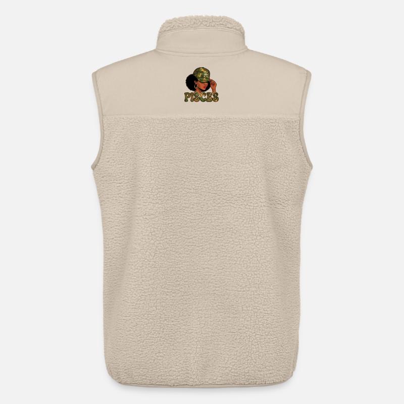 Fischkönigin – Tarn-Afro-Mädchen, verträumte Seele - Unisex Sherpaweste von Stanley/Stella - Beige