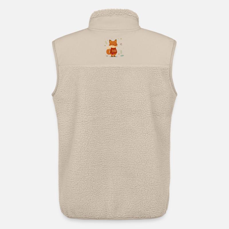 Süßer Fuchs im Pullover mit Herz - Unisex Sherpaweste von Stanley/Stella - Beige
