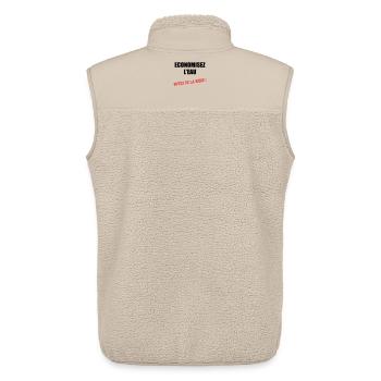 Wasser sparen, Bier trinken - Unisex Sherpaweste von Stanley/Stella - Beige - Hinten - AI Model Male 178 light (178cm)