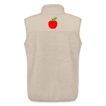 Roter Apfel Minimalist Icon - Unisex Sherpaweste von Stanley/Stella - Beige - Hinten - AI Model Male 178 light (178cm)