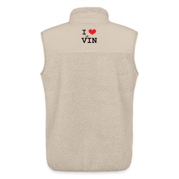 Ich liebe Wein / Alkohol - Unisex Sherpaweste von Stanley/Stella - Beige - Hinten - AI Model Male 178 light (178cm)