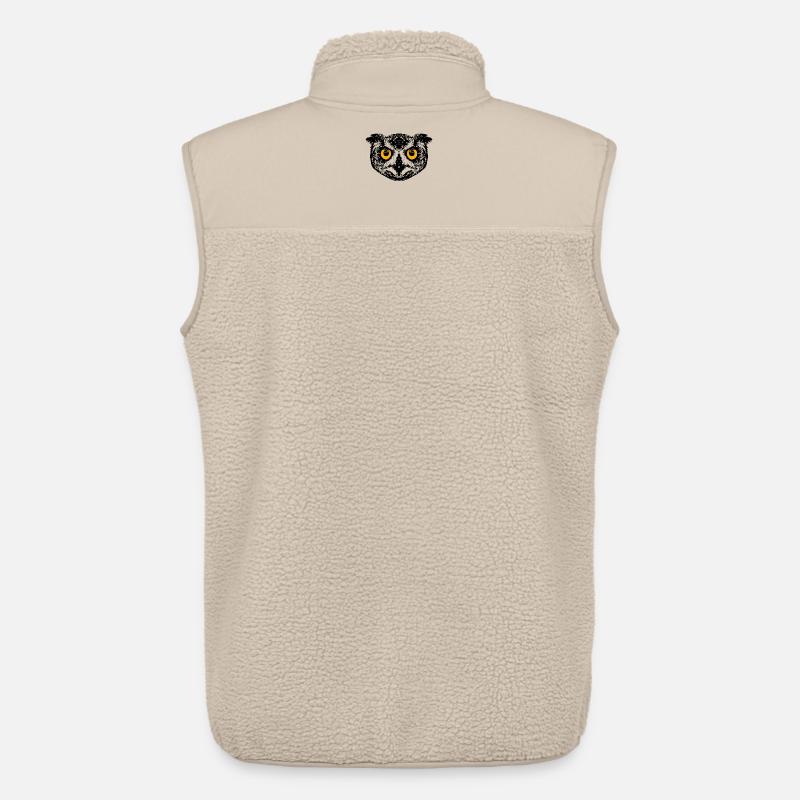 Uhu / Eule / Kauz - Unisex Sherpaweste von Stanley/Stella - Beige
