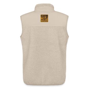 Protect Your Peace Mentale Gesundheit Achtsamkeit - Unisex Sherpaweste von Stanley/Stella - Beige - Hinten - AI Model Male 178 light (178cm)