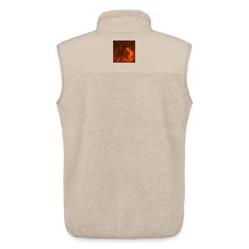 Fire dragon in glowing flames - Unisex Sherpa Gilet by Stanley/Stella - beige - Back - AI Model Male 178 light (178cm)