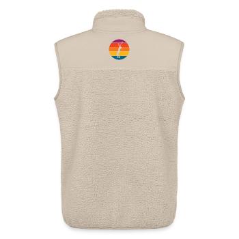 Tennis - Unisex Sherpa Gilet by Stanley/Stella - beige - Back - AI Model Male 178 light (178cm)