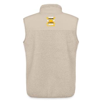 Bauleiter Geschenke Bauarbeiter Strassenbau - Unisex Sherpaweste von Stanley/Stella - Beige - Hinten - AI Model Male 178 light (178cm)