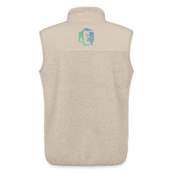 Motocross motif for real enthusiasts - Unisex Sherpa Gilet by Stanley/Stella - beige - Back - AI Model Male 178 light (178cm)