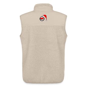 Antifa Christmas - Santa Claus - X-MAS - Unisex Sherpaweste von Stanley/Stella - Beige - Hinten - AI Model Male 178 light (178cm)