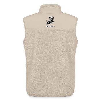 Chien Bone Buddy - Veste sans manches sherpa unisexe Stanley/Stella - beige - Dos - AI Model Male 178 light (178cm)
