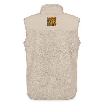 pumpkin spice latte mood - Veste sans manches sherpa unisexe Stanley/Stella - beige - Dos - AI Model Male 178 light (178cm)