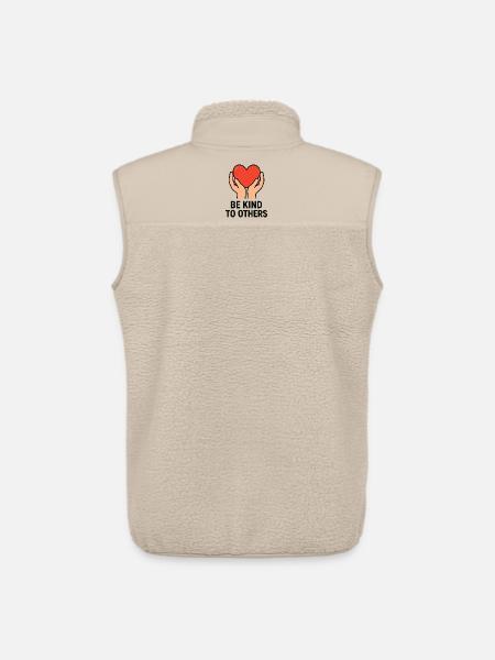 Hands Holding Heart of Kindness - Unisex Sherpa Gilet by Stanley/Stella - beige