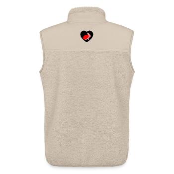 Kaninchen - Unisex Sherpaweste von Stanley/Stella - Beige - Hinten - AI Model Male 178 light (178cm)