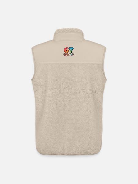 67 - Funny Six Seven T-Shirt - Unisex Sherpa Gilet by Stanley/Stella - beige
