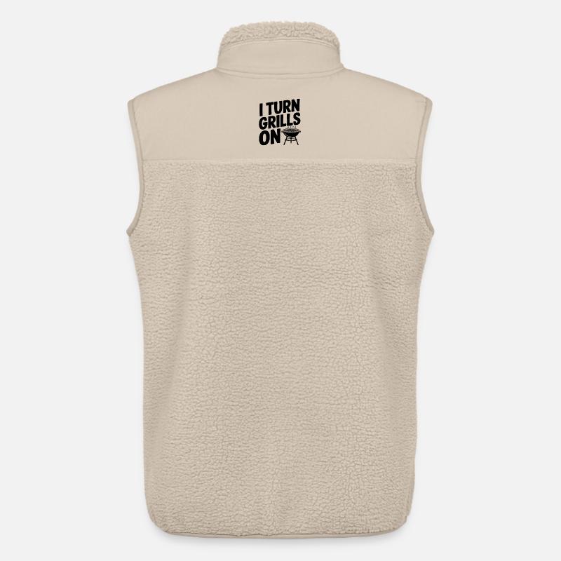 I Turn Grills On - Unisex Sherpa Gilet by Stanley/Stella - beige