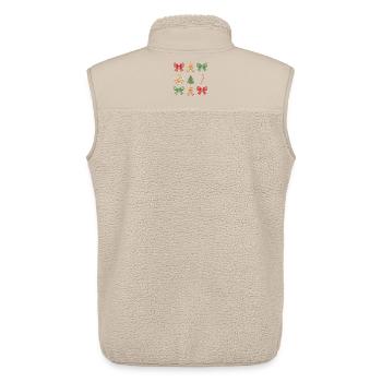 Winter-Verspielte Weihnachtsmotive Parade - Unisex Sherpaweste von Stanley/Stella - Beige - Hinten - AI Model Male 178 light (178cm)