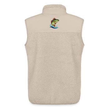 Pêche colorée à la perche - Veste sans manches sherpa unisexe Stanley/Stella - beige - Dos - AI Model Male 178 light (178cm)